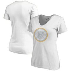 Boston Bruins Women's Whiteout V-Neck T-Shirt Online