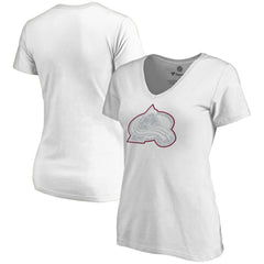 Colorado Avalanche Women's Whiteout V-Neck T-Shirt Sale