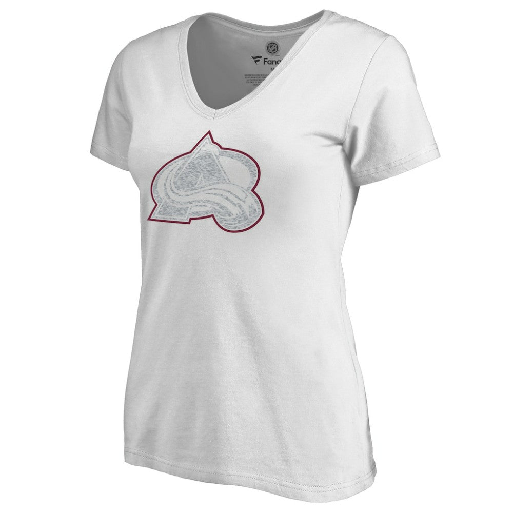Colorado Avalanche Women's Whiteout V-Neck T-Shirt Sale