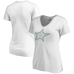 Dallas Stars Women's Whiteout V-Neck T-Shirt Sale