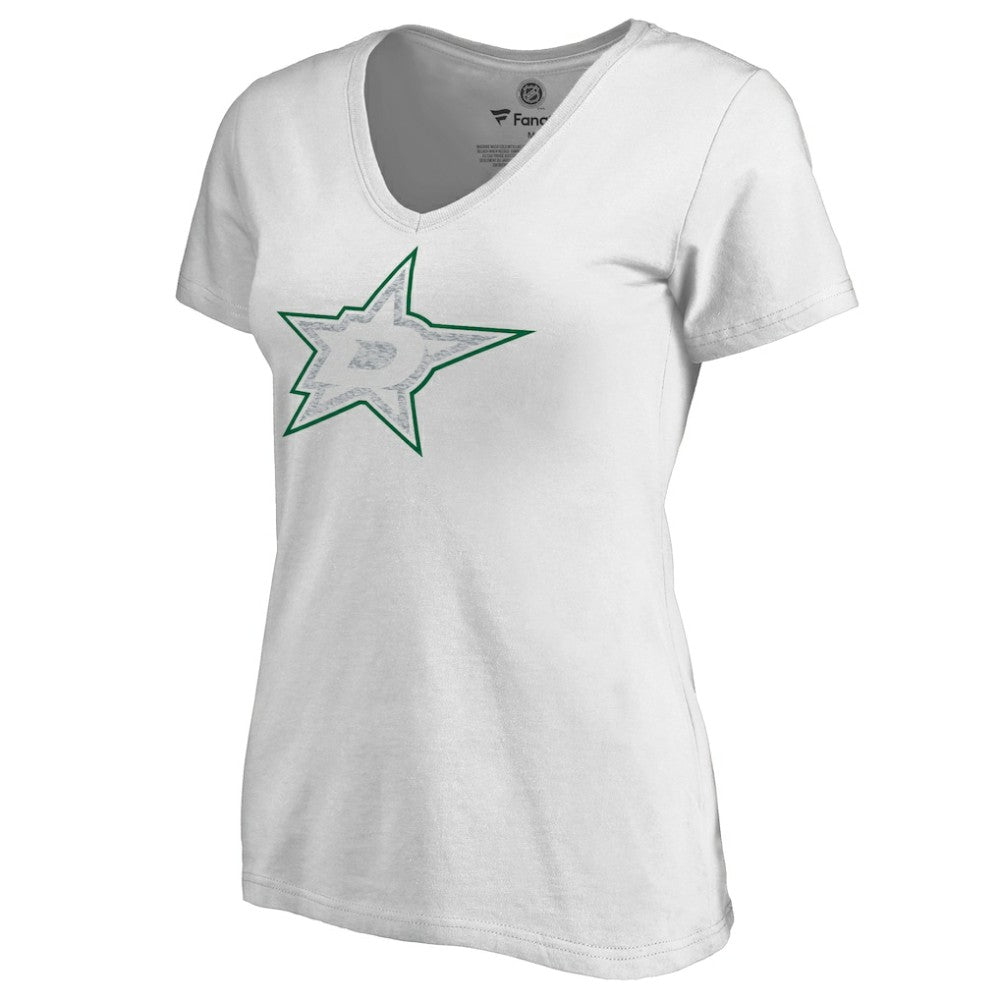 Dallas Stars Women's Whiteout V-Neck T-Shirt Sale