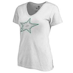 Dallas Stars Women's Whiteout V-Neck T-Shirt Sale