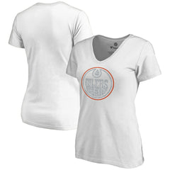 Edmonton Oilers Women's Whiteout V-Neck T-Shirt Discount