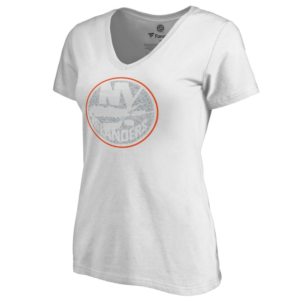 New York Islanders Women's Whiteout V-Neck T-Shirt On Sale