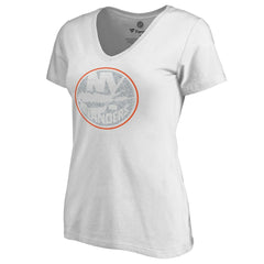 New York Islanders Women's Whiteout V-Neck T-Shirt On Sale