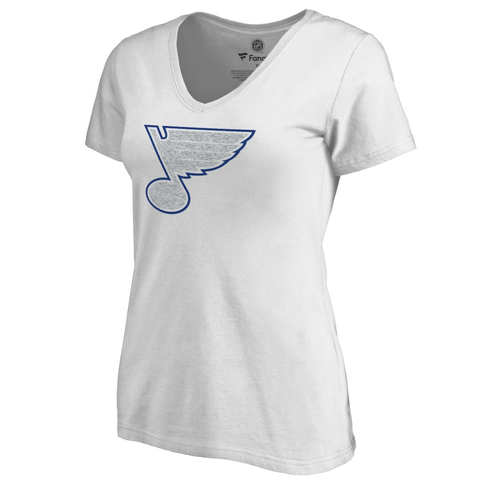 St. Louis Blues Women's Whiteout V-Neck T-Shirt Discount