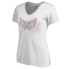 Washington Capitals Women's Whiteout V-Neck T-Shirt Discount