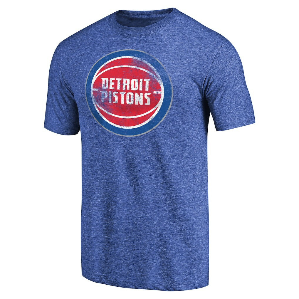 Detroit Pistons Distressed Team Logo II Tri-Blend V-Neck T-Shirt sale Online