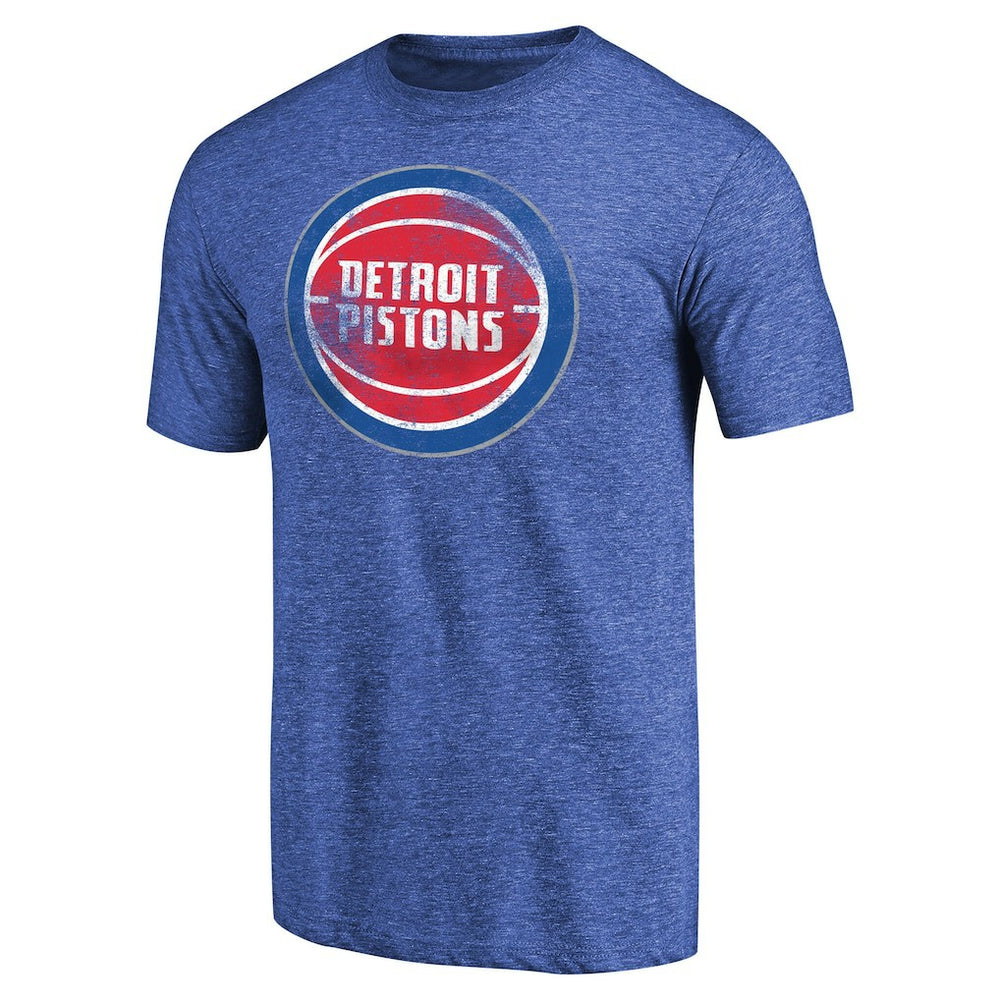 Detroit Pistons Distressed Team Logo II Tri-Blend V-Neck T-Shirt sale Online