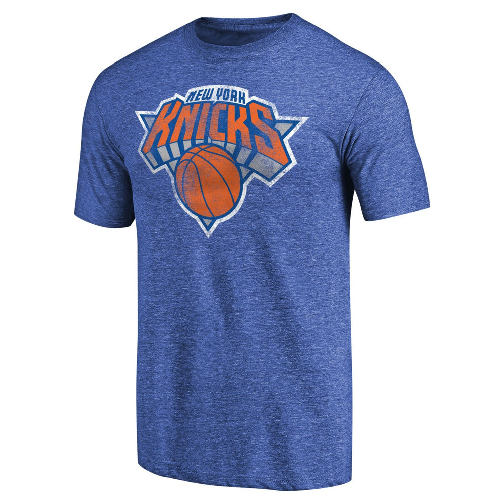 New York Knicks Distressed Team Logo Tri-Blend T-Shirt New