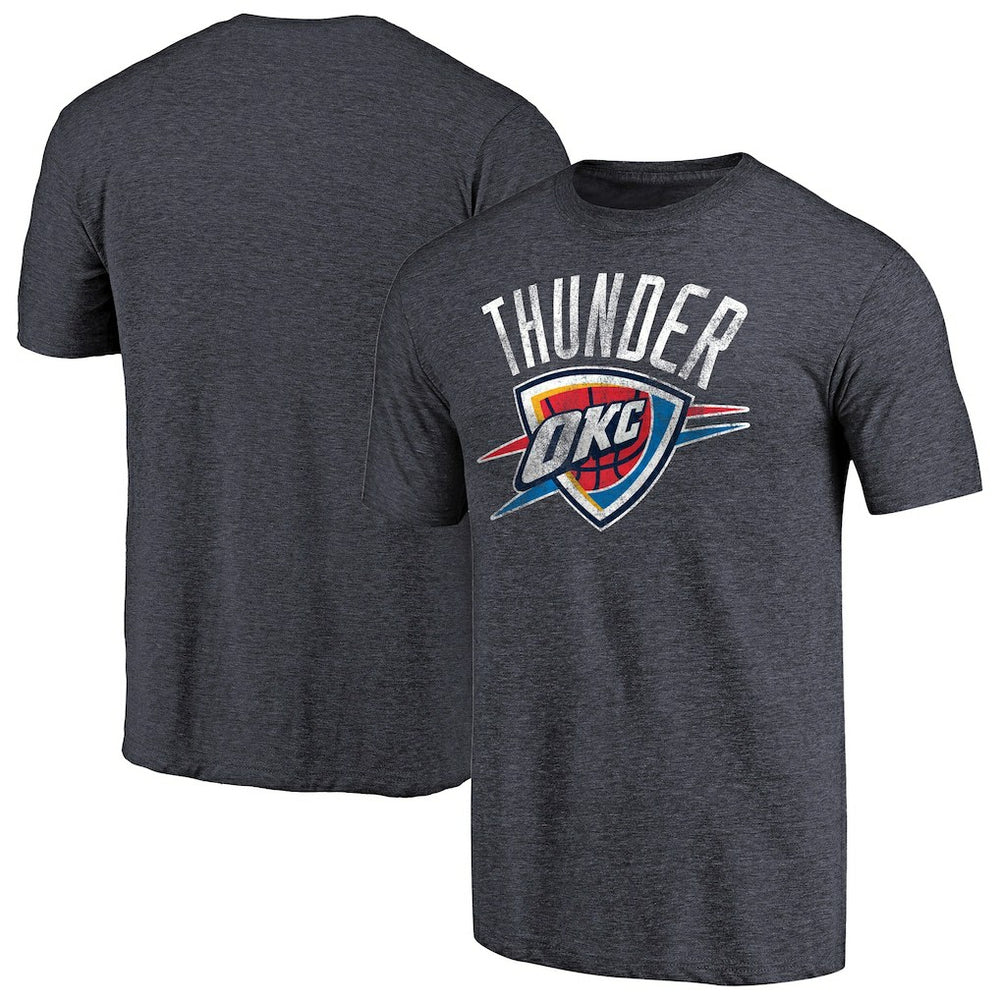 Oklahoma City Thunder Distressed Team Logo Tri-Blend T-Shirt Discount