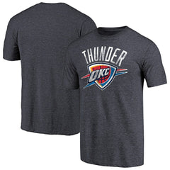 Oklahoma City Thunder Distressed Team Logo Tri-Blend T-Shirt Discount