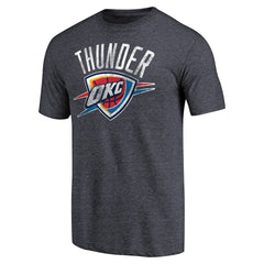 Oklahoma City Thunder Distressed Team Logo Tri-Blend T-Shirt Discount