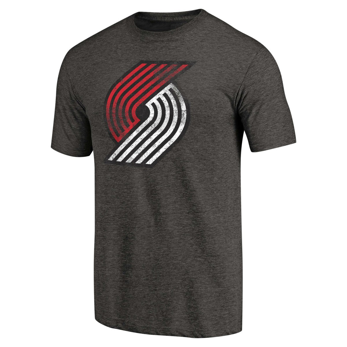 Portland Trail Blazers Distressed Team Logo Tri-Blend T-Shirt On Sale