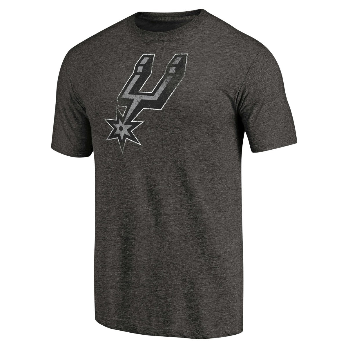 San Antonio Spurs Distressed Team Logo Tri-Blend T-Shirt Online