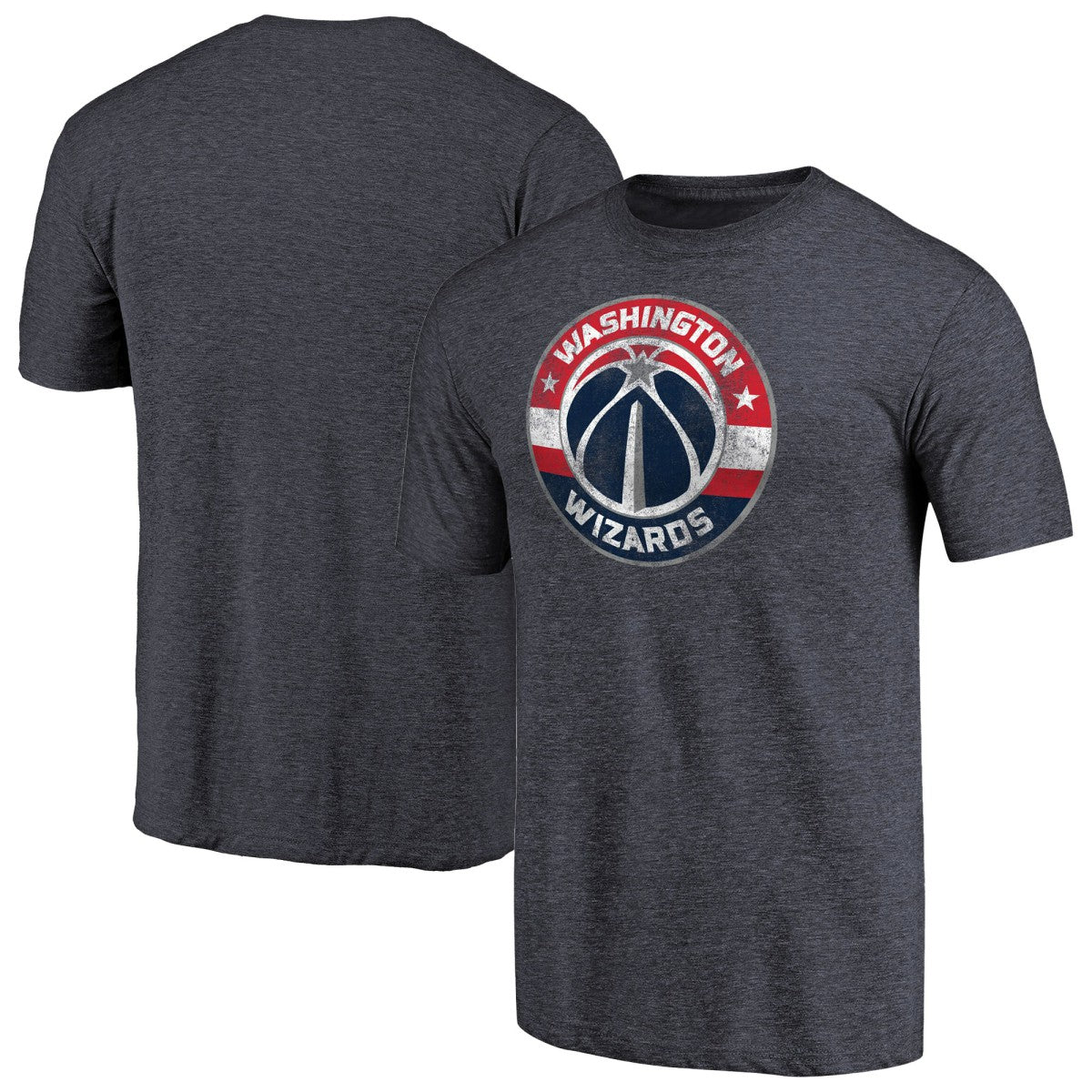 Washington Wizards Distressed Team Logo Tri-Blend T-Shirt New