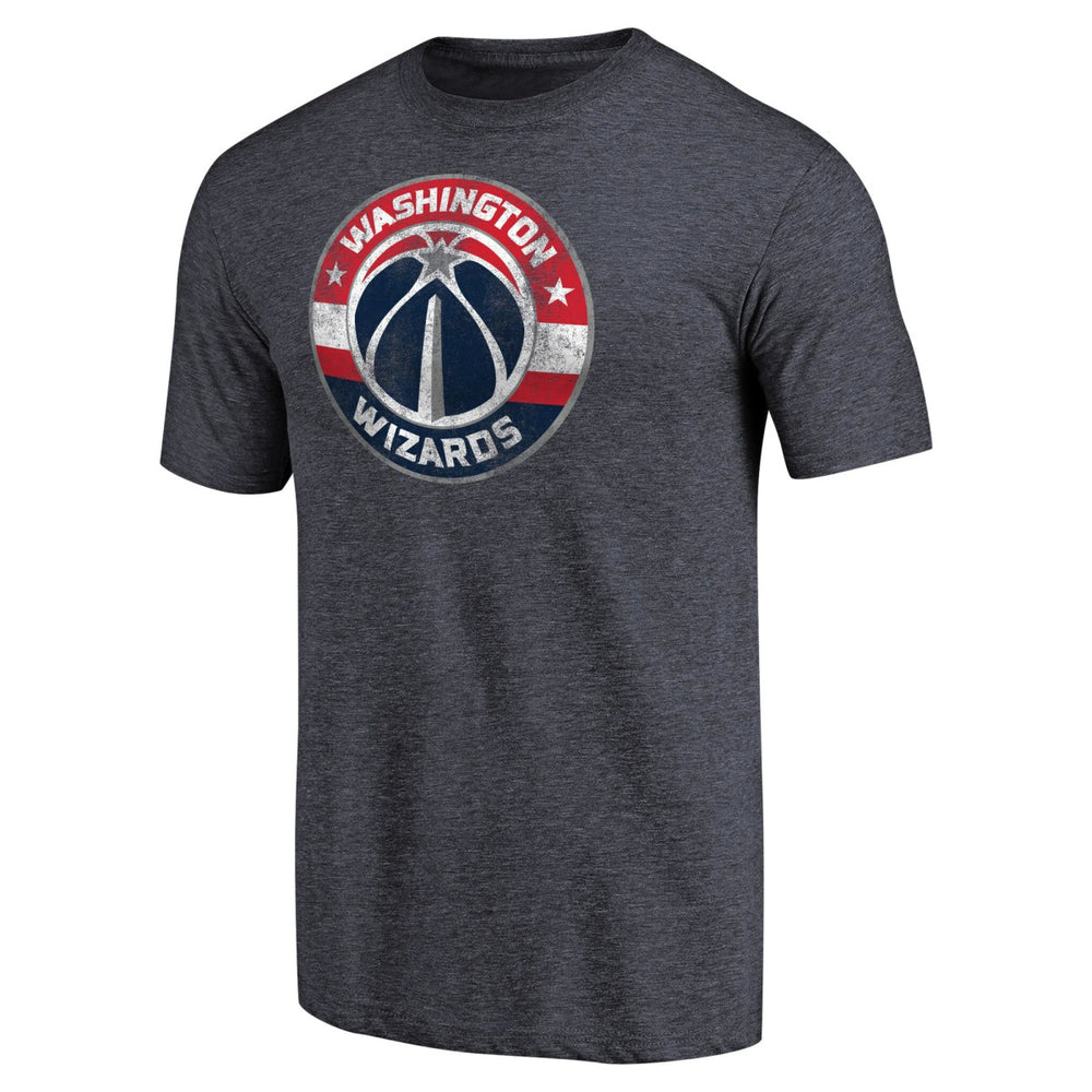 Washington Wizards Distressed Team Logo Tri-Blend T-Shirt New