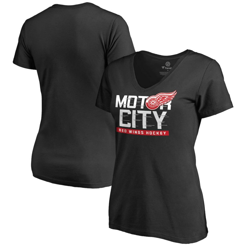Detroit Red Wings Women's Hometown Collection Motor City V-Neck T-Shirt Sale