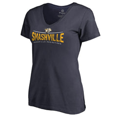 Nashville Predators Women's Hometown Collection Smashville V-Neck T-Shirt On Sale