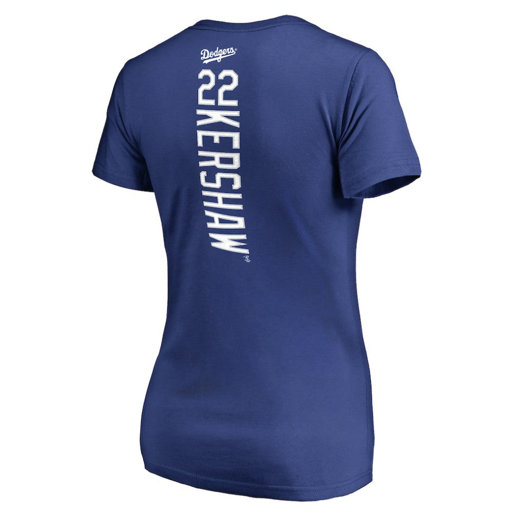 Clayton Kershaw Los Angeles Dodgers Women's Backer Name & Number V-Neck T-Shirt | MLB Shop