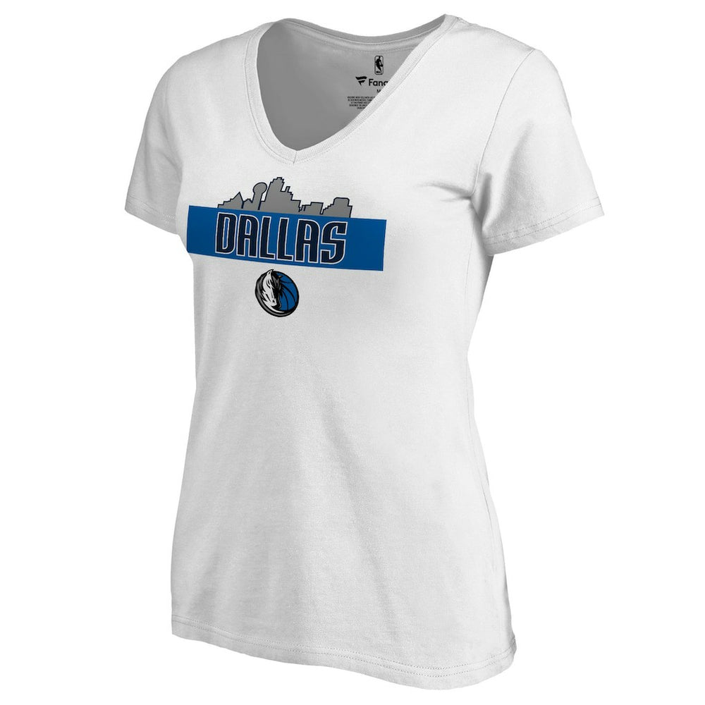 Dallas Mavericks Women's Hometown Collection Skyline V-Neck T-Shirt sale Discount