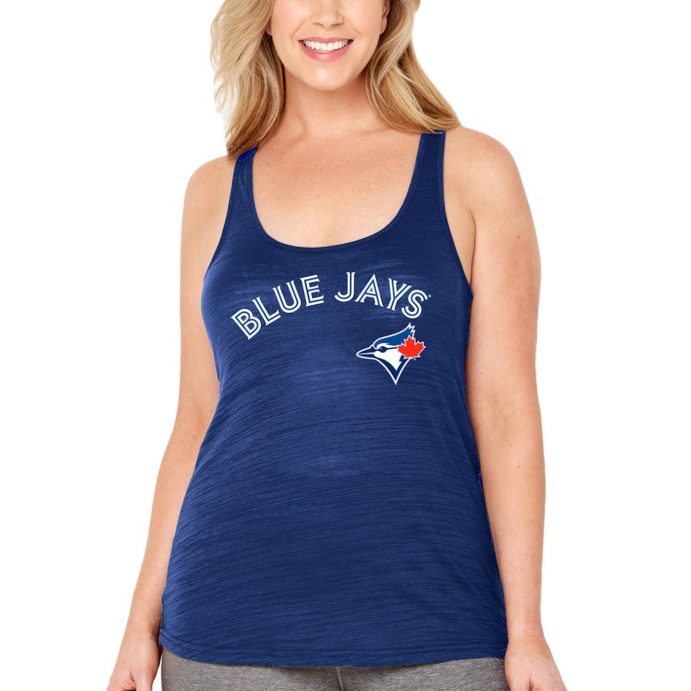 Toronto Blue Jays Soft as a Grape Women's Plus Size Swing for the Fences Racerback Tank Top | MLB Discount