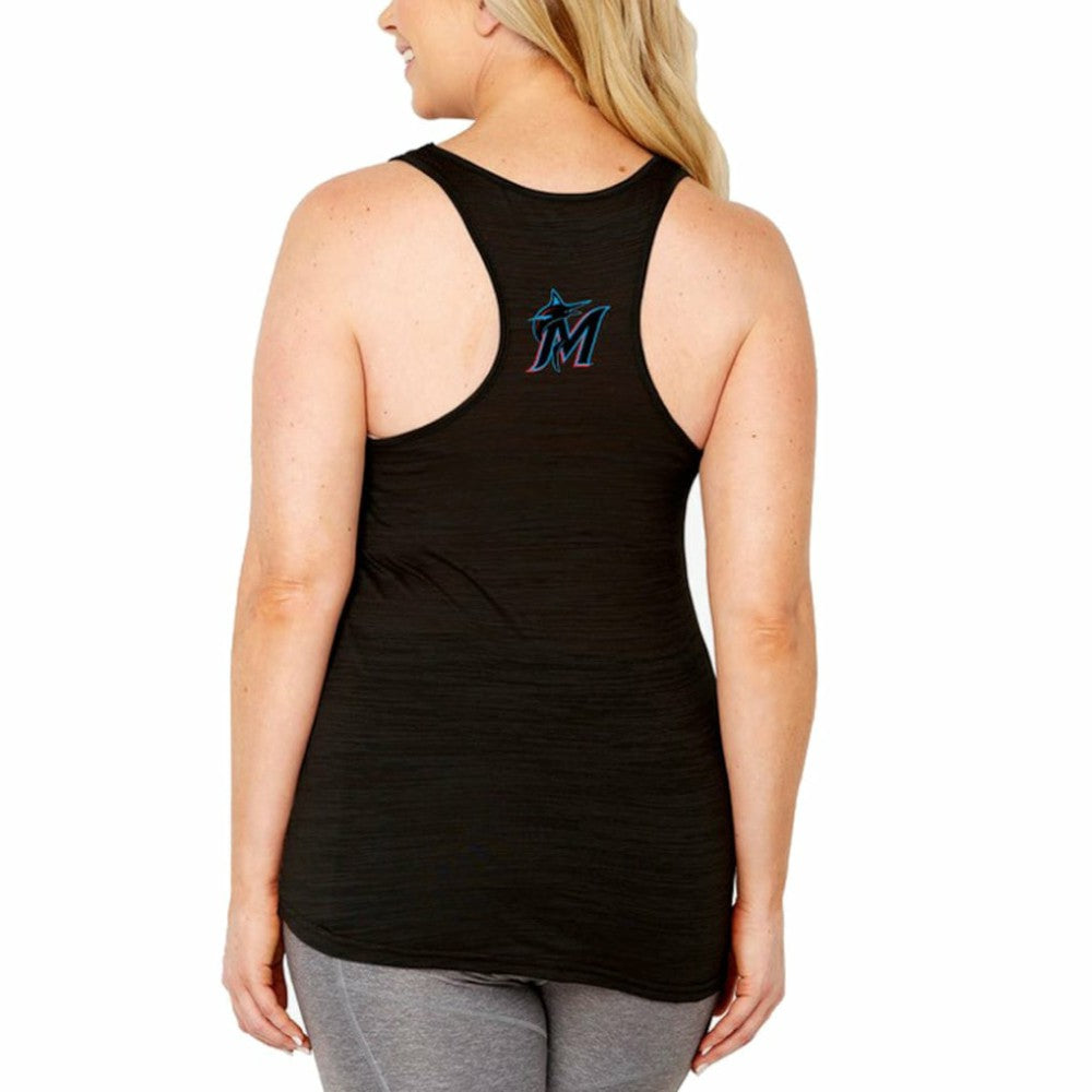 Miami Marlins Soft as a Grape Women's Plus Size Swing for the Fences Racerback Tank Top | MLB For sale