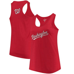 Washington Nationals Soft as a Grape Women's Plus Size Swing for the Fences Racerback Tank Top | MLB Near me