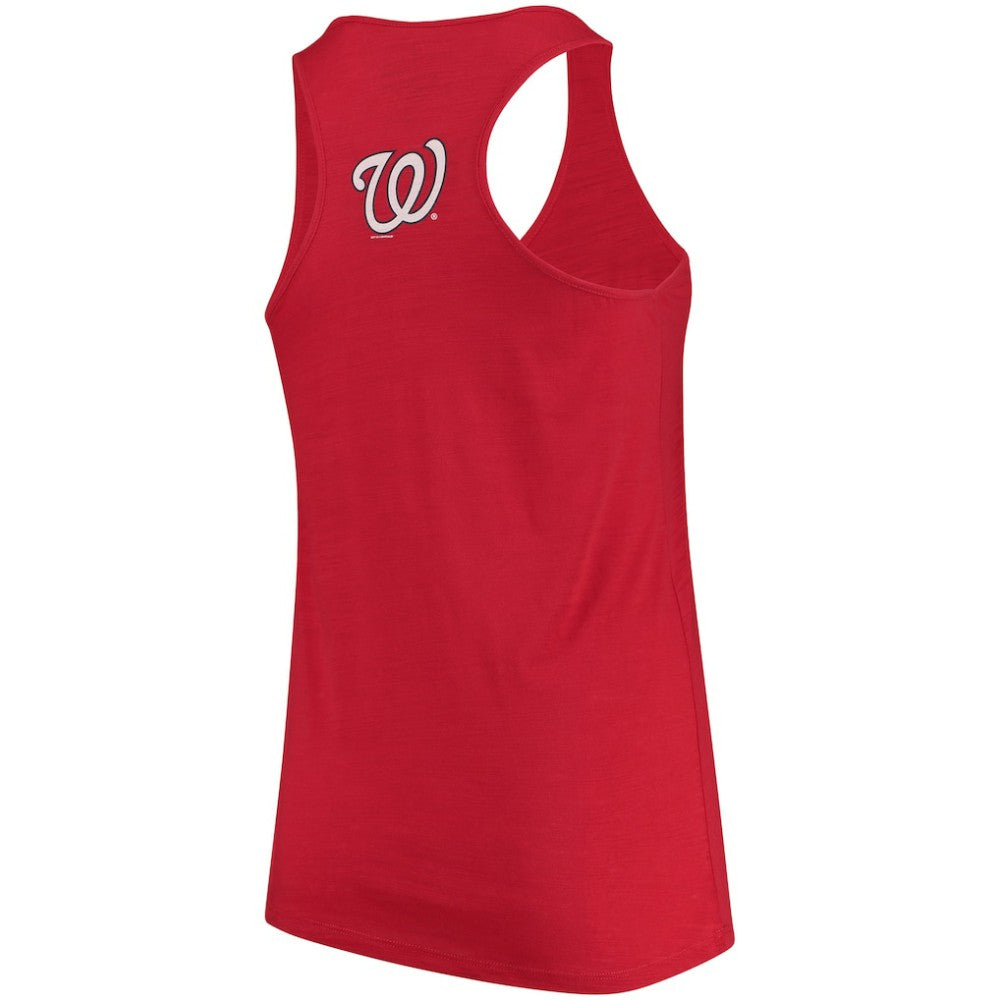 Washington Nationals Soft as a Grape Women's Plus Size Swing for the Fences Racerback Tank Top | MLB Near me