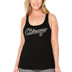 Chicago White Sox Soft as a Grape Women's Plus Size Swing for the Fences Racerback Tank Top | MLB Discount