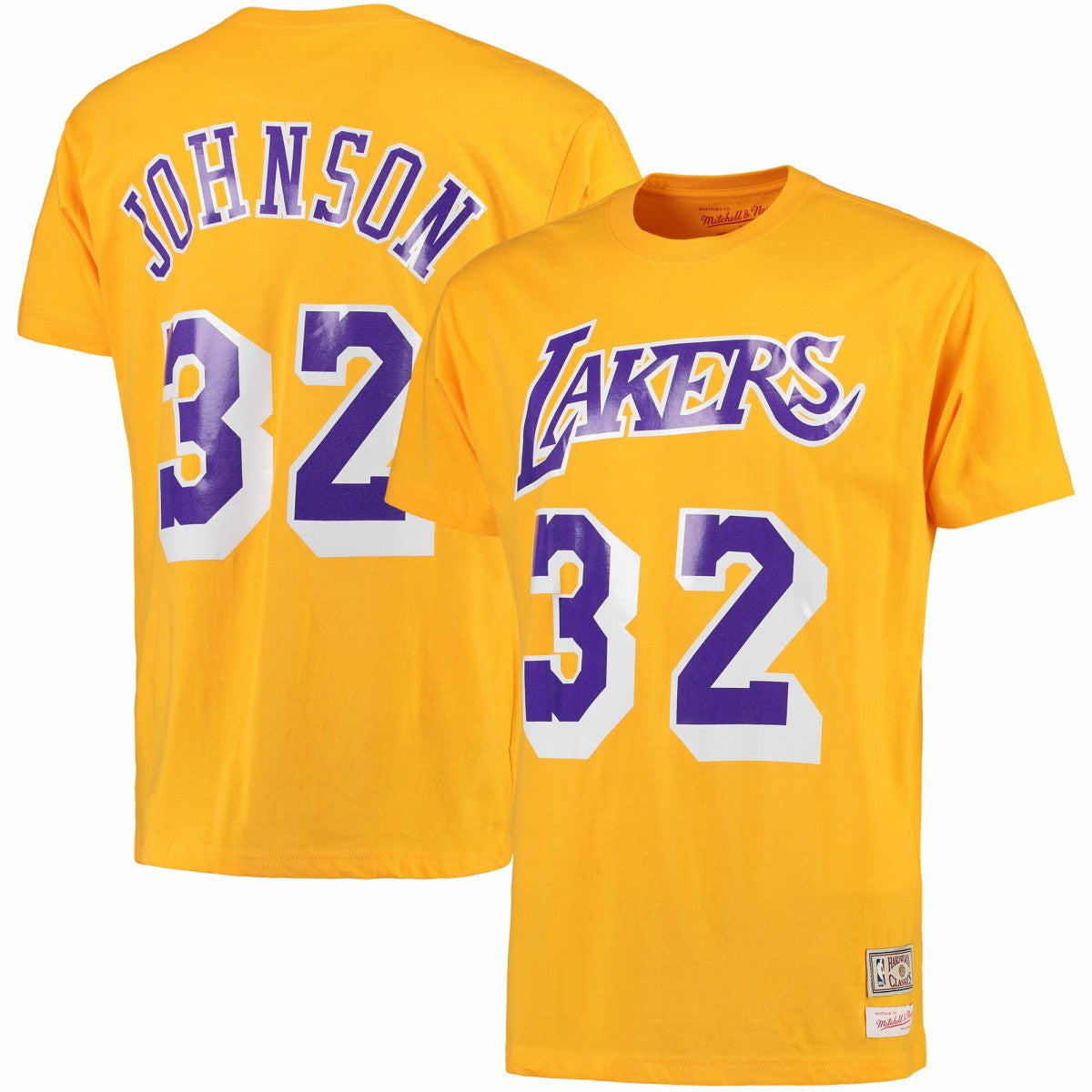 Magic Johnson Los Angeles Lakers Hardwood Classics Retro Name & Number T-Shirt On Sale