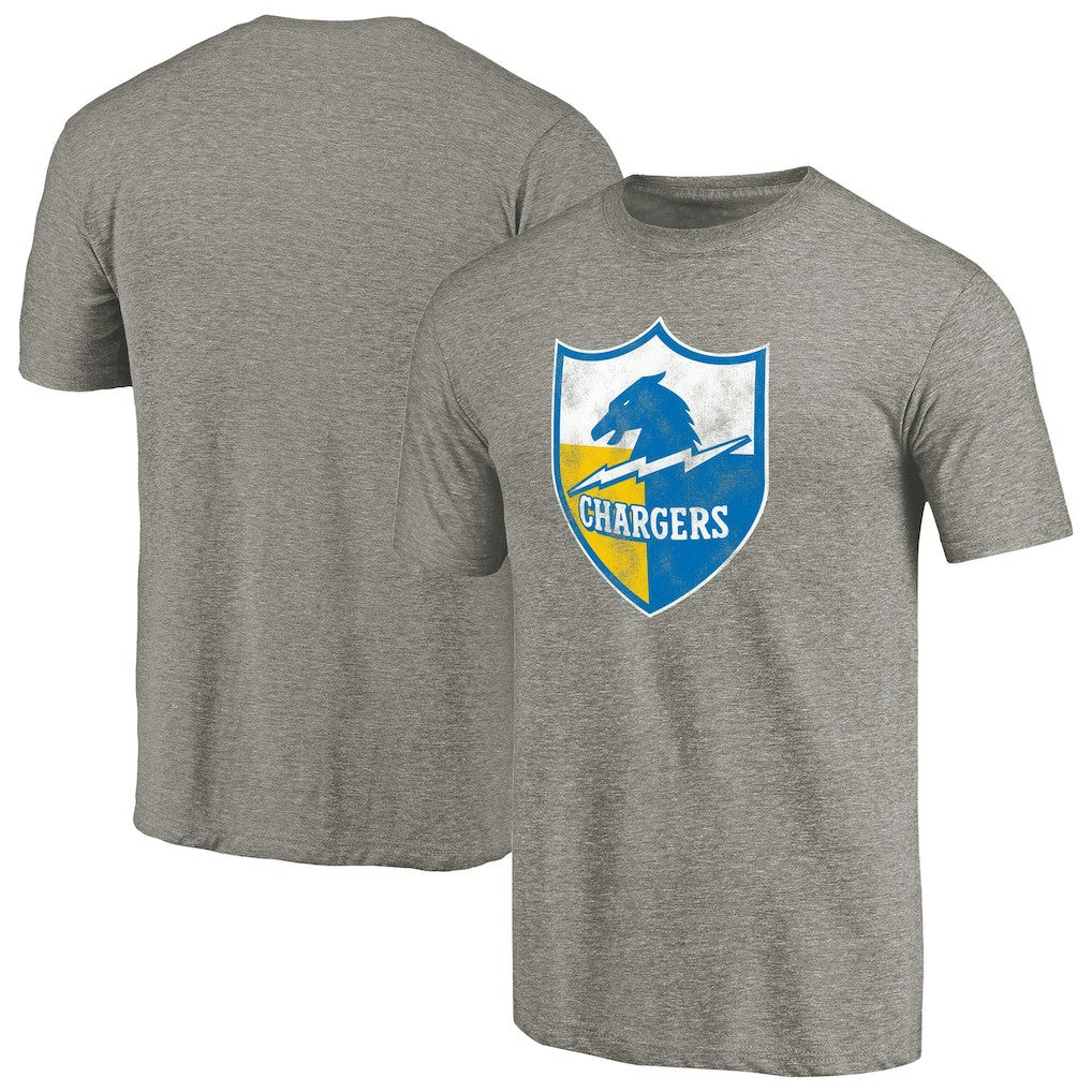 Los Angeles Chargers  Throwback Logo Tri-Blend T-Shirt