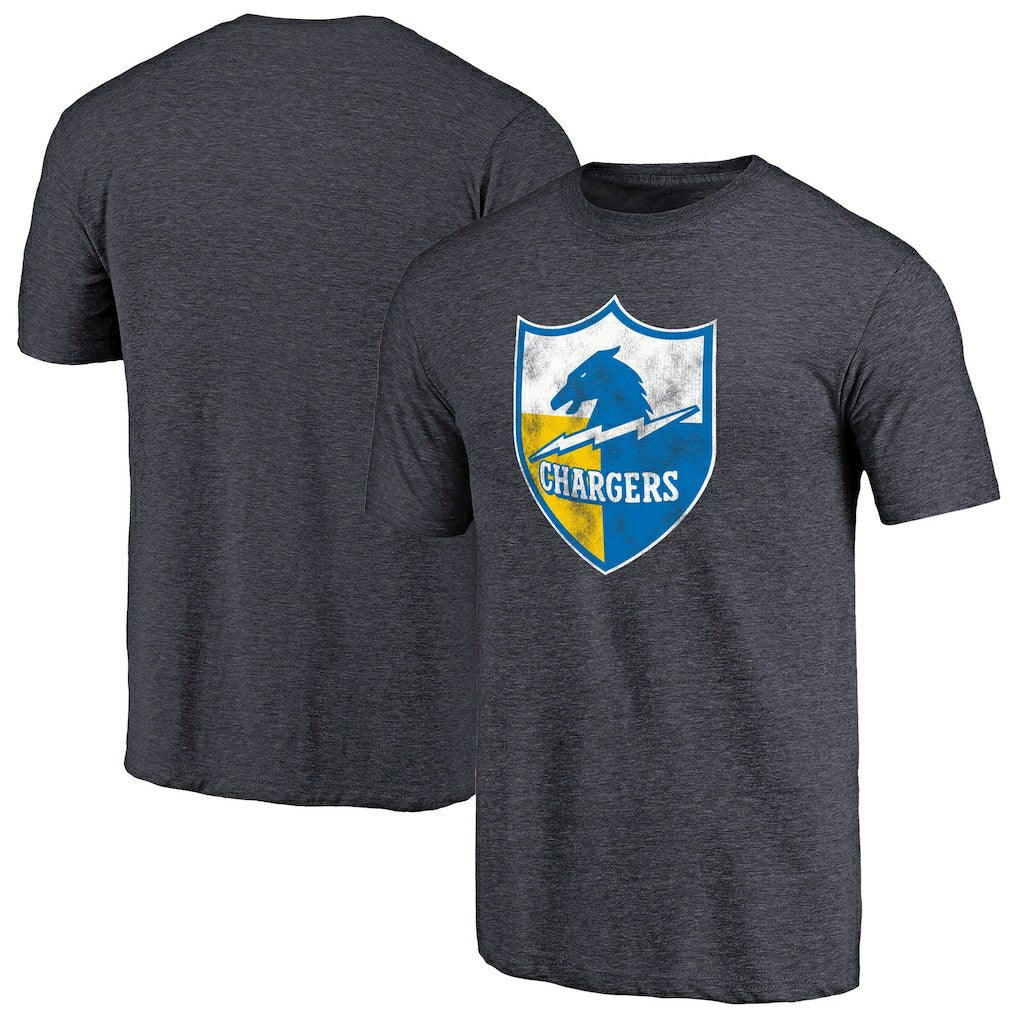 Los Angeles Chargers  Throwback Logo Tri-Blend T-Shirt