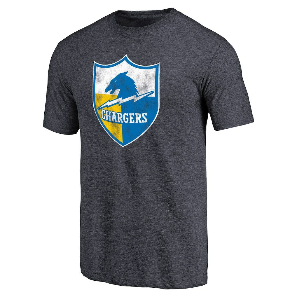 Los Angeles Chargers  Throwback Logo Tri-Blend T-Shirt