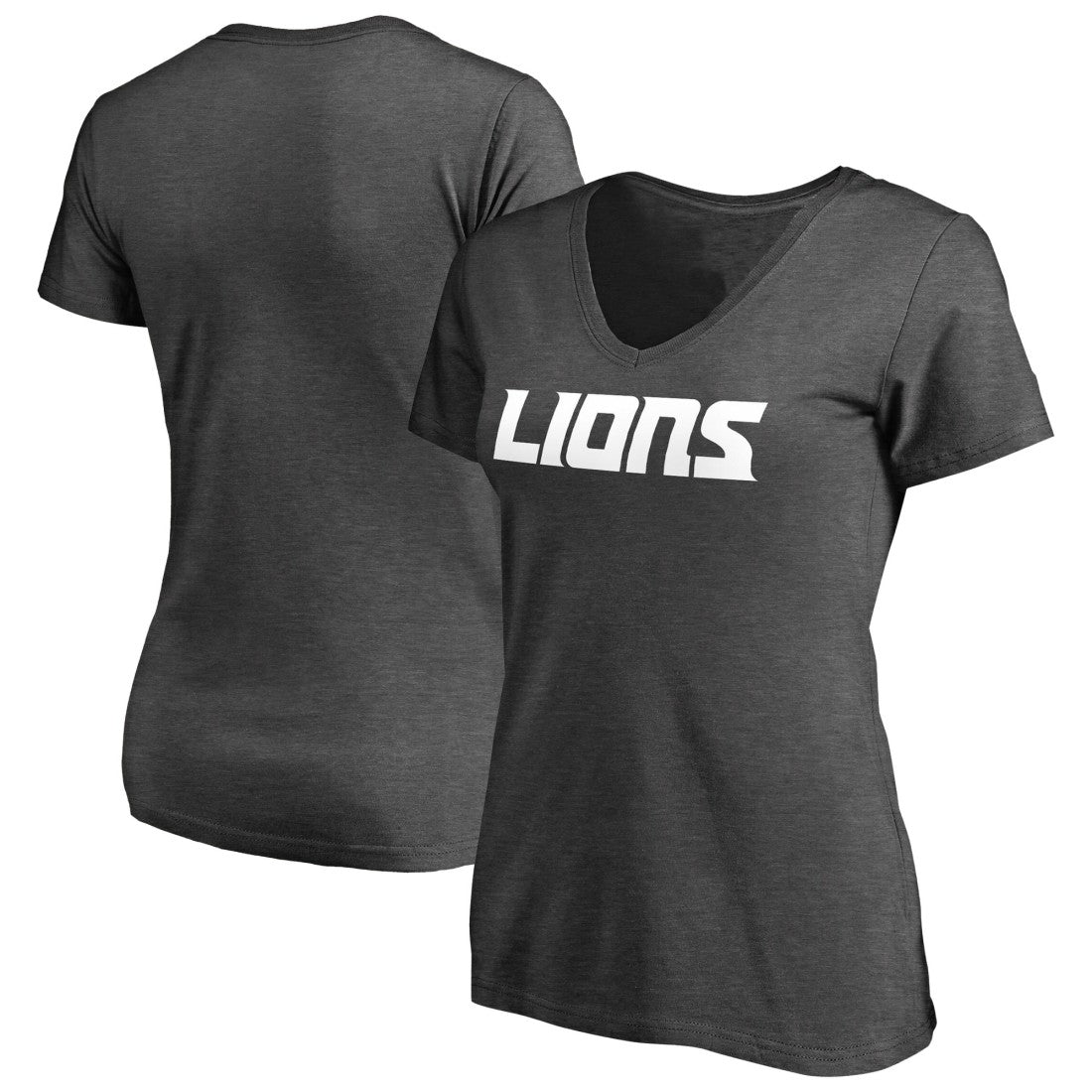 Detroit Lions  Women's Team Lockup V-Neck T-Shirt