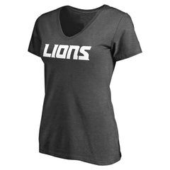 Detroit Lions  Women's Team Lockup V-Neck T-Shirt