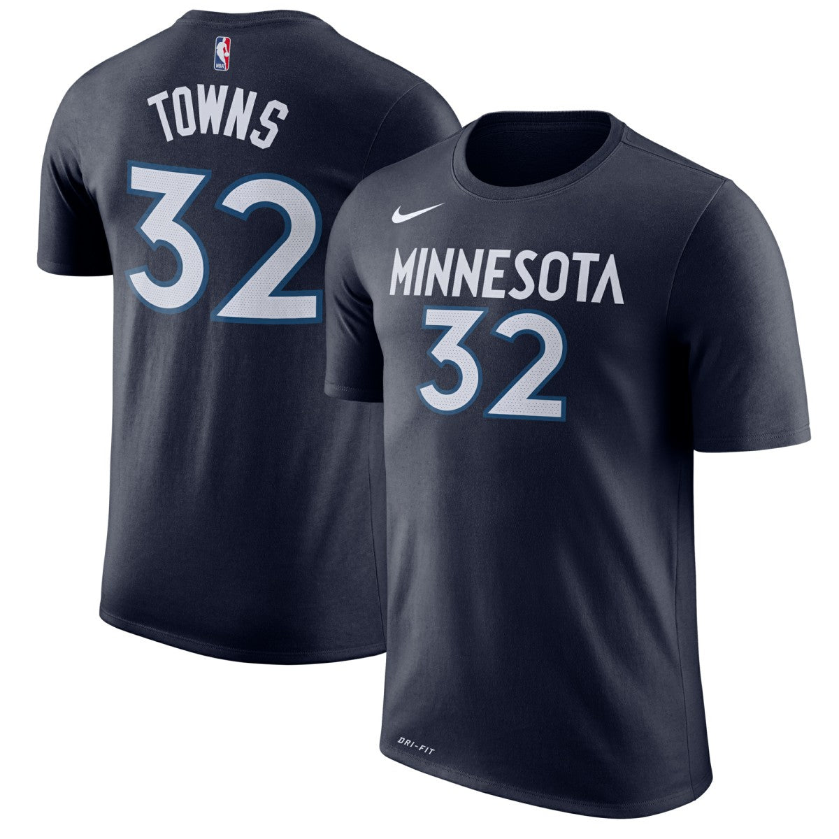 Karl-Anthony Towns Minnesota Timberwolves Name & Number Performance T-Shirt On Sale