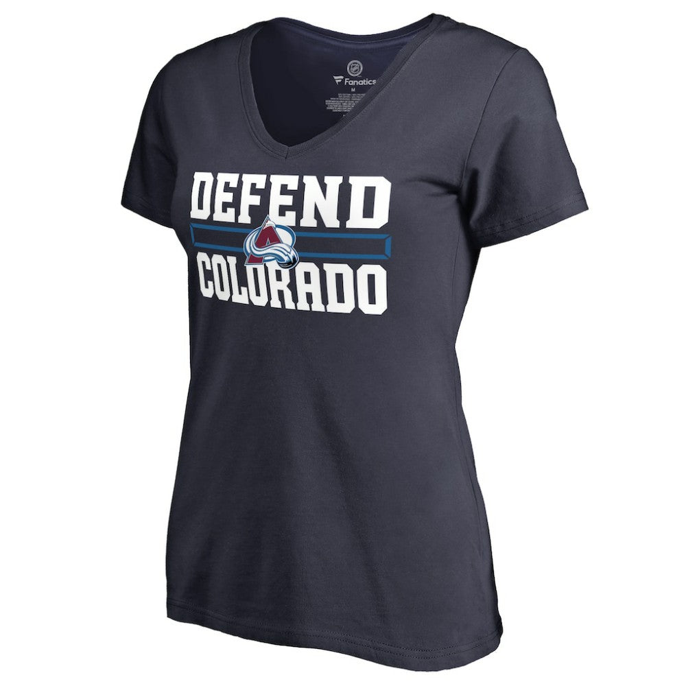 Colorado Avalanche Women's Hometown Collection Defend V-Neck T-Shirt Discount