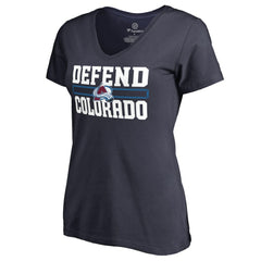Colorado Avalanche Women's Hometown Collection Defend V-Neck T-Shirt Discount