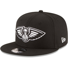 New Orleans Pelicans Black & White Logo 9FIFTY Adjustable Snapback Hat For Sale