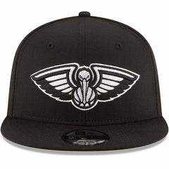 New Orleans Pelicans Black & White Logo 9FIFTY Adjustable Snapback Hat For Sale