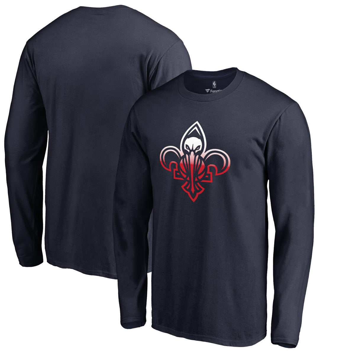 New Orleans Pelicans Gradient Logo Long Sleeve T-Shirt On Sale