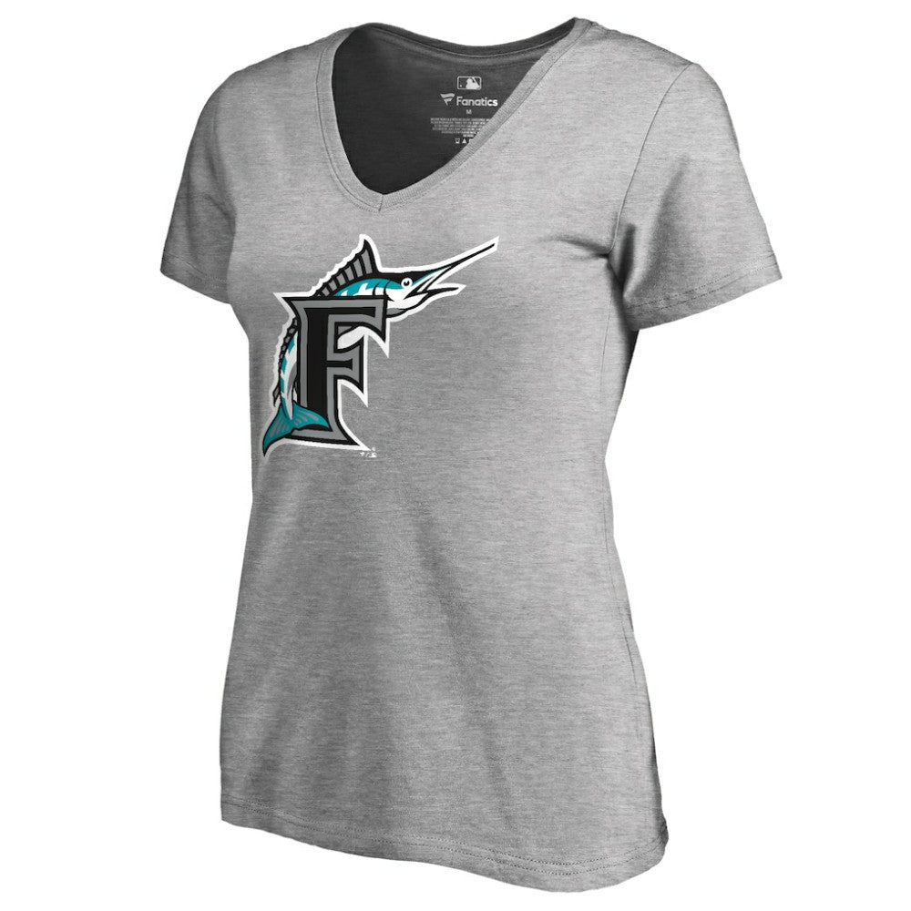 Miami Marlins Women's Cooperstown Collection Forbes V-Neck T-Shirt | MLB For sale