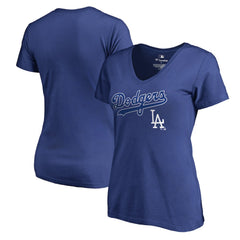 Los Angeles Dodgers Women's Core Wahconah V-Neck T-Shirt | MLB On Sale