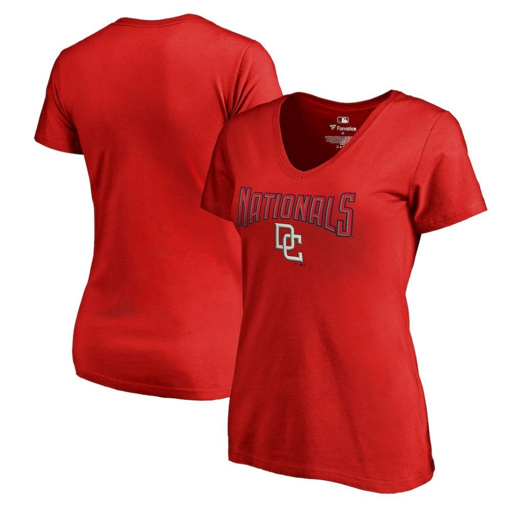 Washington Nationals Women's Core Wahconah V-Neck T-Shirt | MLB On Sale