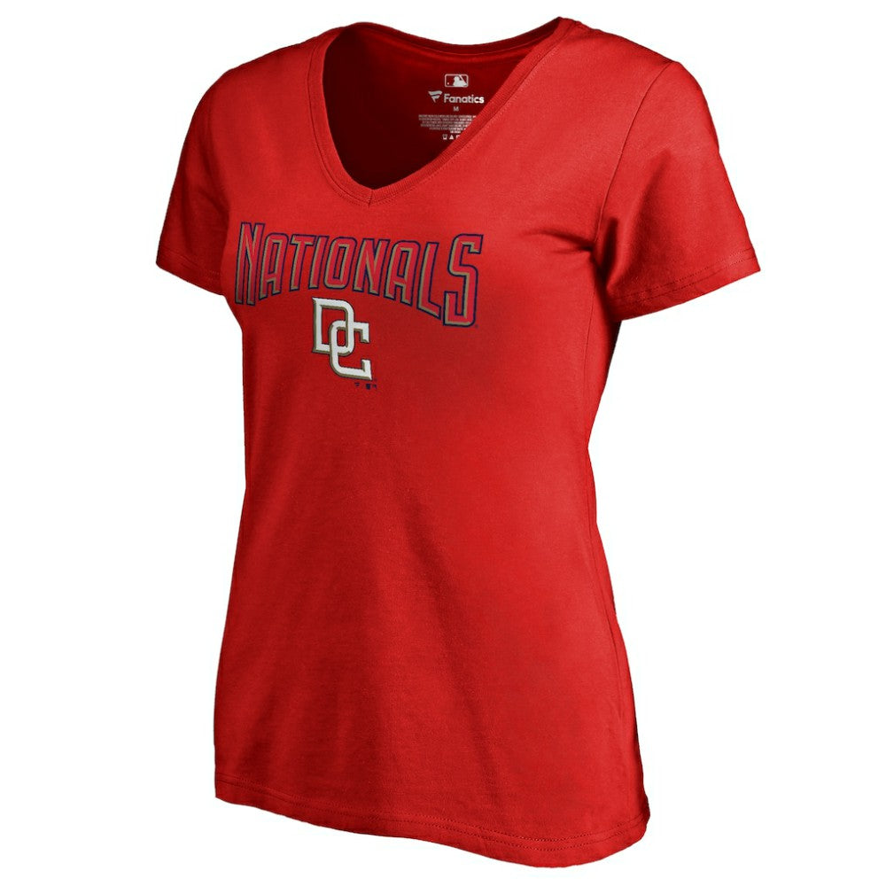 Washington Nationals Women's Core Wahconah V-Neck T-Shirt | MLB On Sale