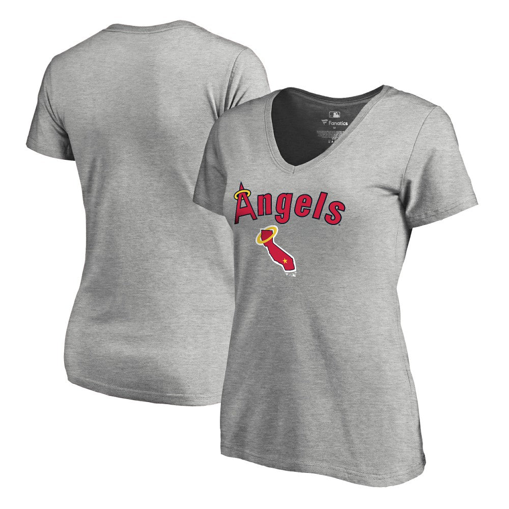 Los Angeles Angels Women's Core Wahconah V-Neck T-Shirt | MLB For sale