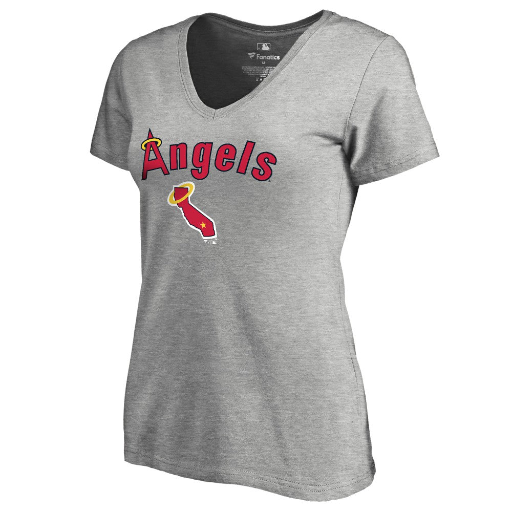 Los Angeles Angels Women's Core Wahconah V-Neck T-Shirt | MLB For sale