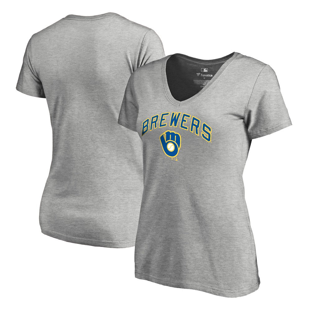 Milwaukee Brewers Women's Core Wahconah V-Neck T-Shirt | MLB On Sale