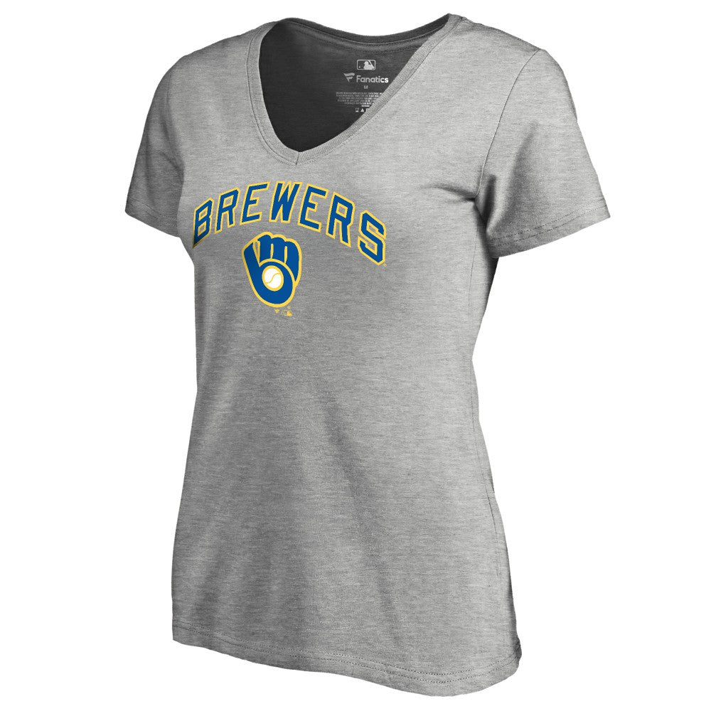 Milwaukee Brewers Women's Core Wahconah V-Neck T-Shirt | MLB On Sale